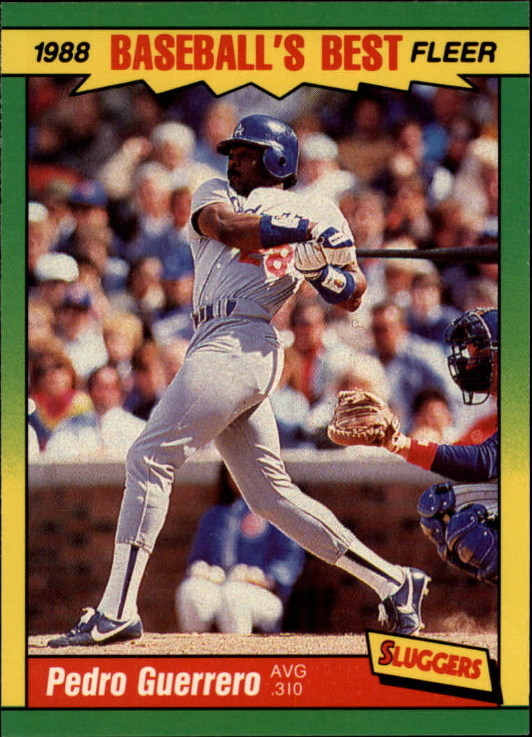 1988 Fleer Sluggers/Pitchers Baseball Cards    016      Pedro Guerrero